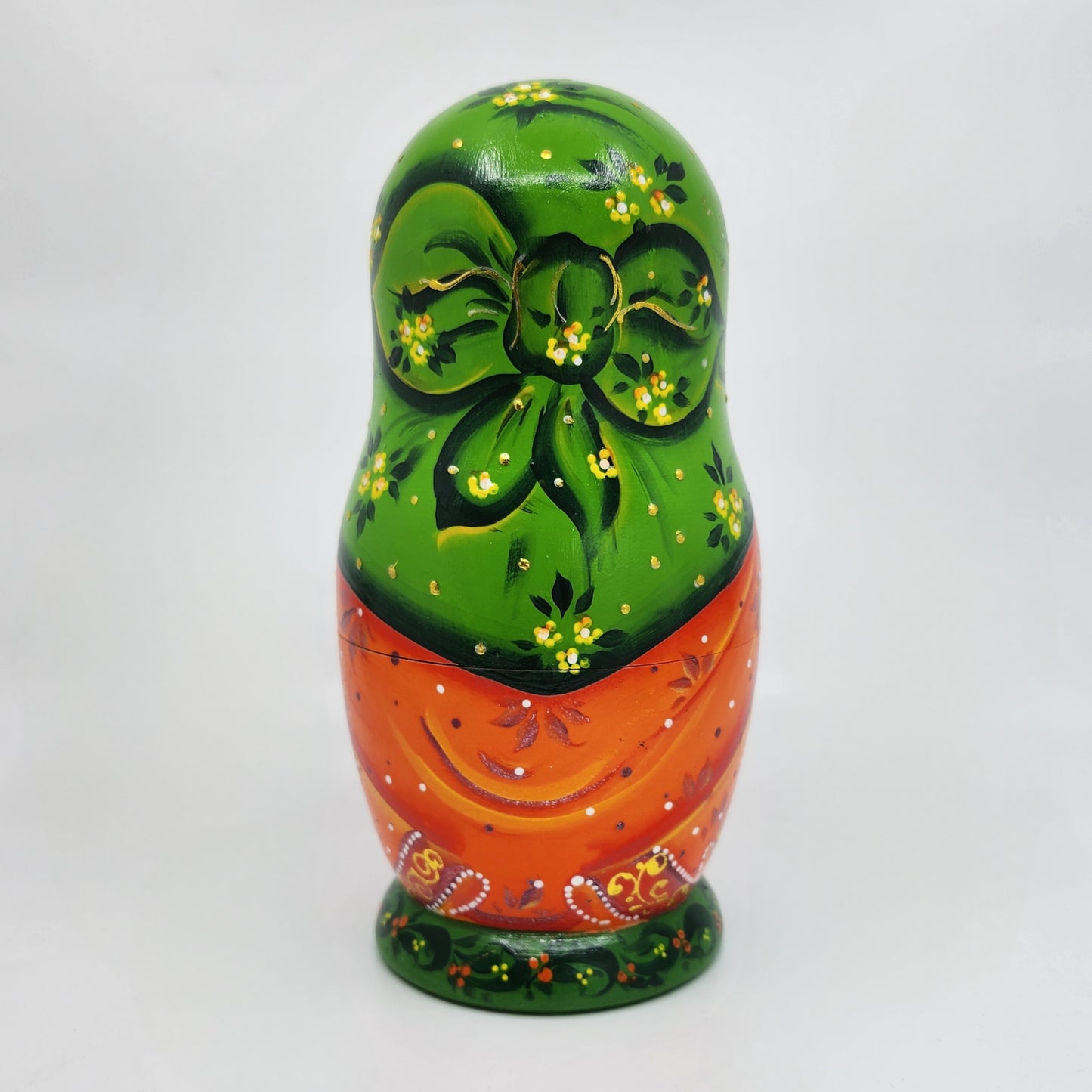 5 Piece Matryoshka Green & Orange