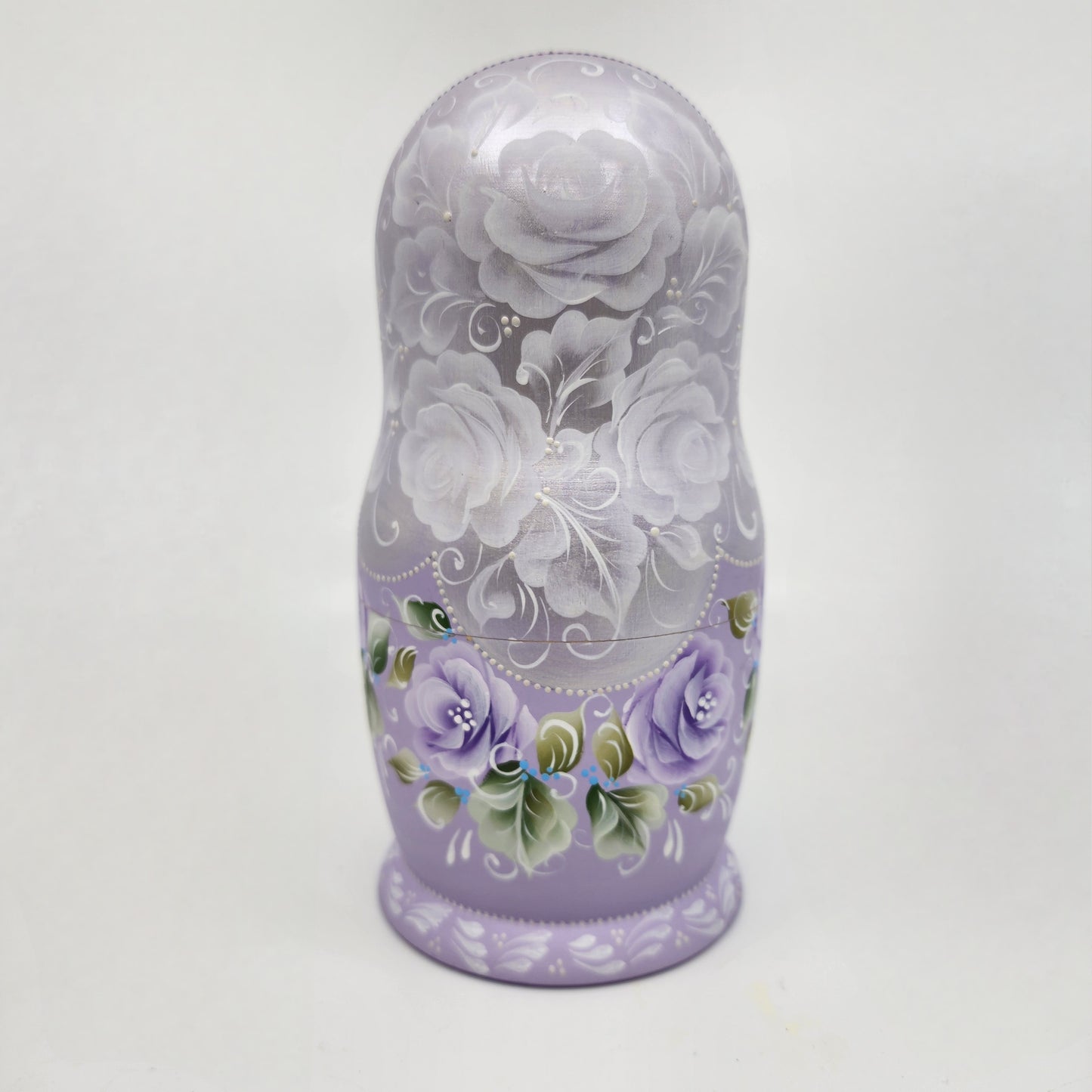 5 Piece Matryoshka Lavender & Rose Floral