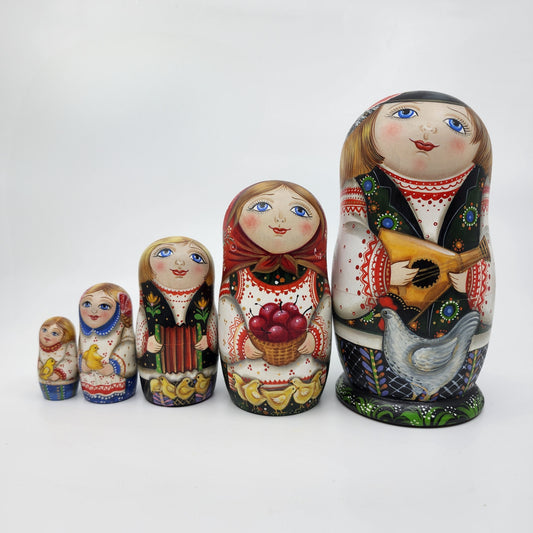 5 Piece Matryoshka Farm Story Set