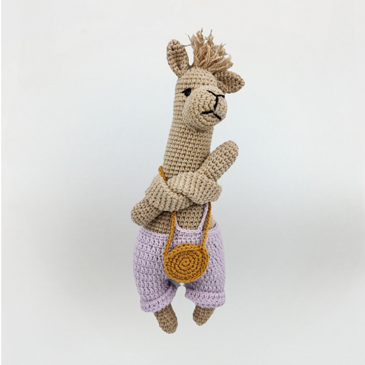 Crochet stuffed toy Llama